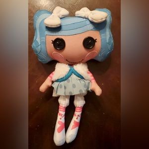 Lalaloopsy Mittens Fluff 'N' Stuff Soft Doll 16" Plush Button Blue Pink Used